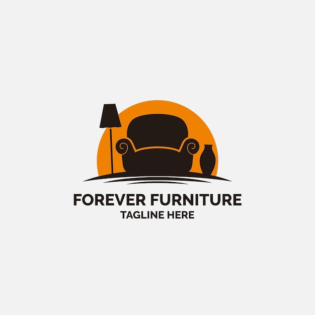 Logo De Mobilier Minimaliste En Forme De Fauteuil