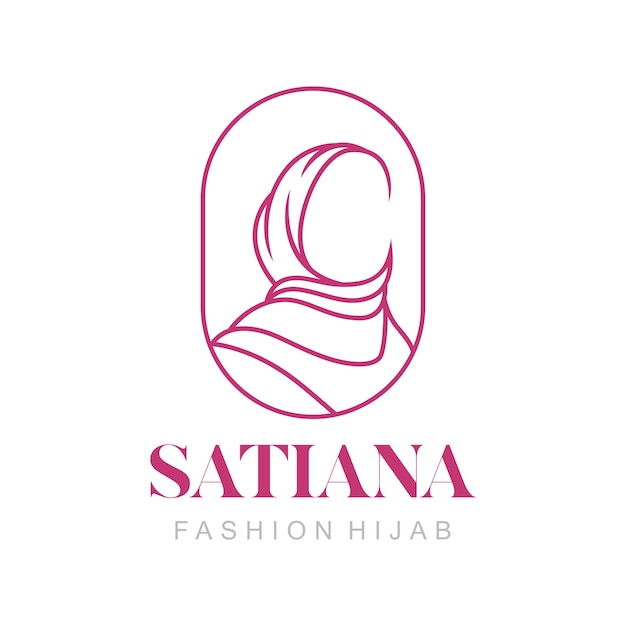 Vecteur logo de mode femme hijab