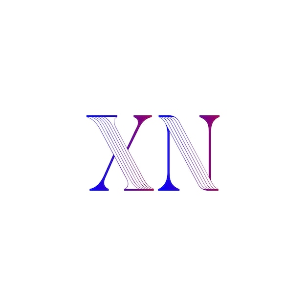 Vecteur le logo de la mode xn