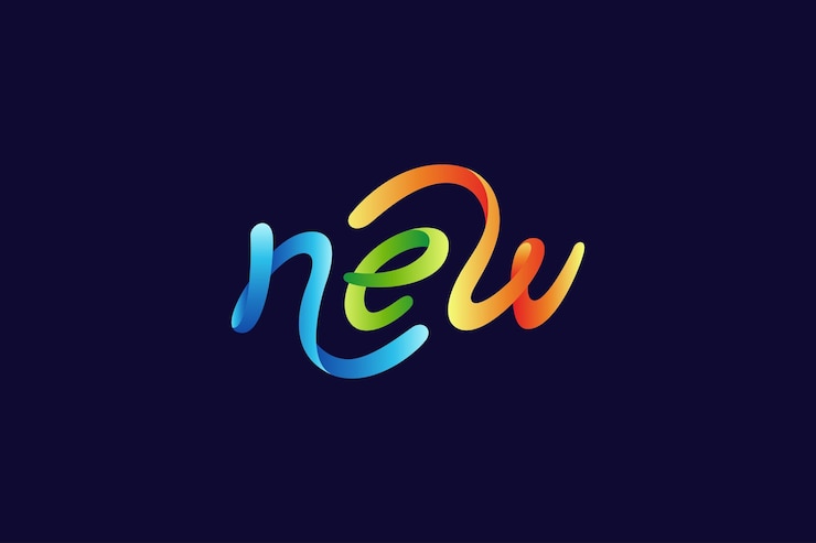 Vecteur logo de modèle de typographie d'écriture quotnewquot