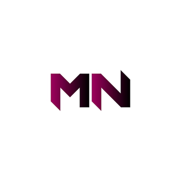 logo moderne abstrait et coloré en lettres mn
