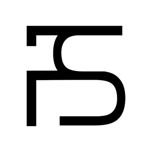 Vecteur le logo moderne de fs