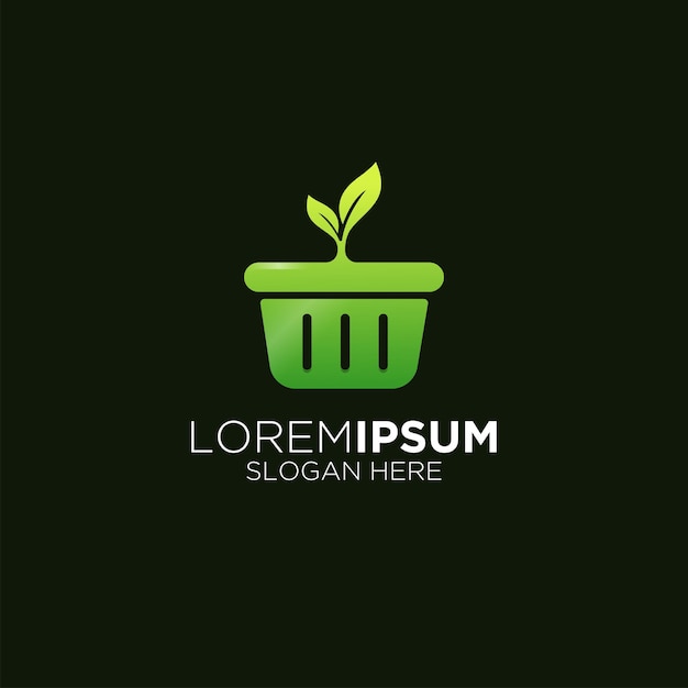 Logo Moderne De Magasin De Plantes Nature Pousses D'arbres