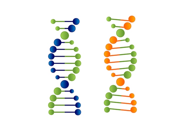 Vecteur logo de molécule d'adn