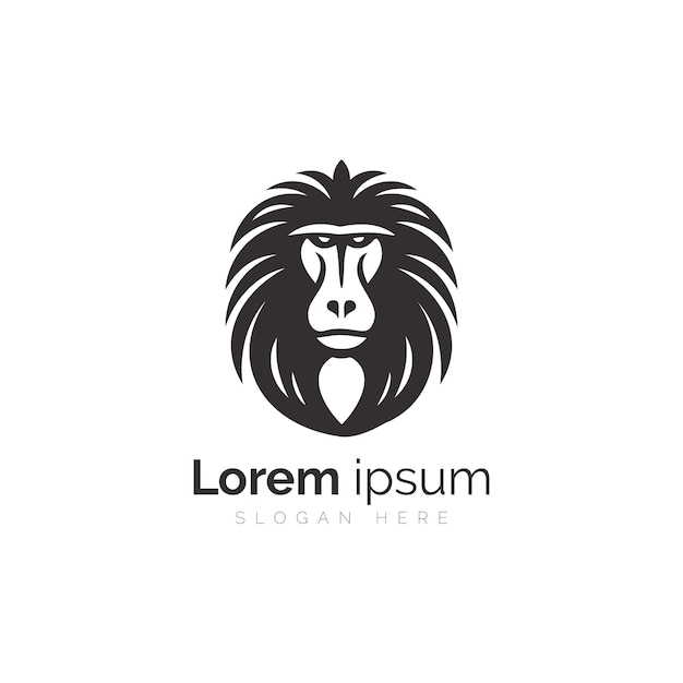 Le logo monochrome du lion pour le concept d'identité de la marque