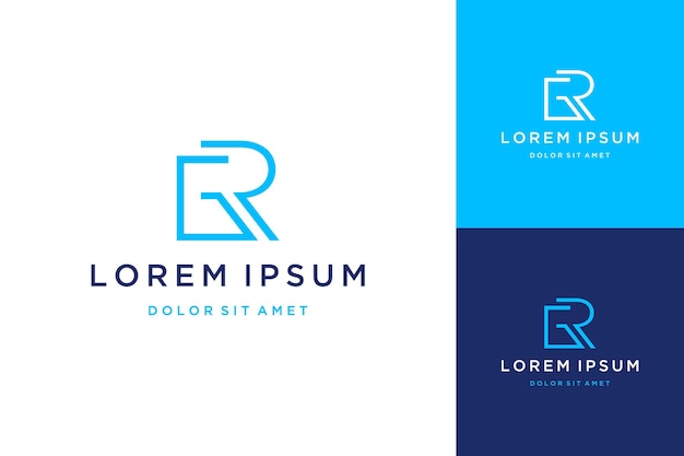 Logo ou monogramme au design unique ou initiales GR