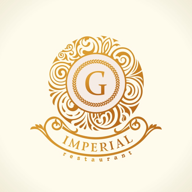 Logo Monogramme Baroque Floral Calligraphique