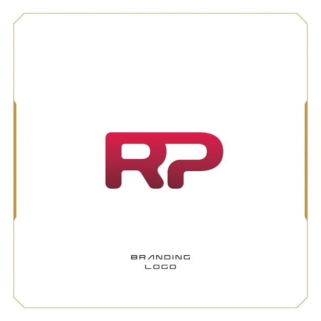 Logo monogramme combiné lettre R RP