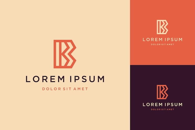 Logo Ou Monogramme De Design De Luxe Ou Lettre B