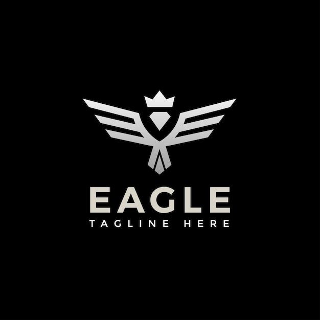 Logo monogramme fort faucon, faucon, aigle