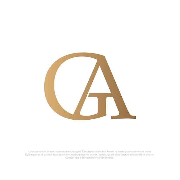 Vecteur logo monogramme ga