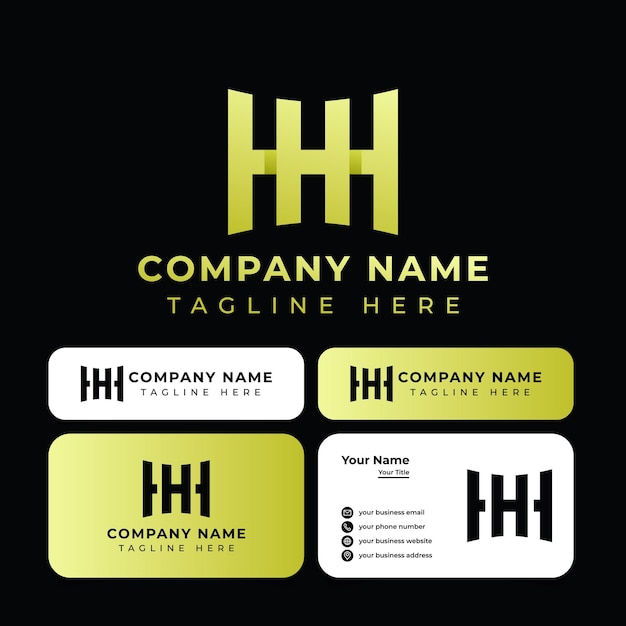 Le logo monogramme HH unique convient à toutes les entreprises.