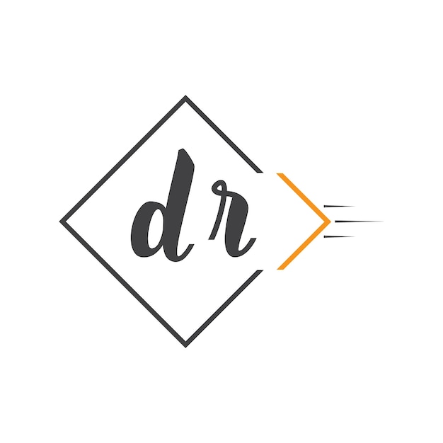 logo monogramme initial avec un design de style carré