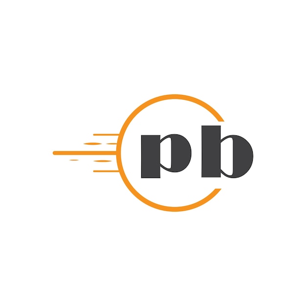 logo monogramme initial pb avec un design de style cercle