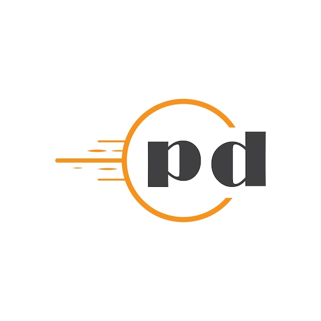 logo monogramme initial pd avec un design de style cercle