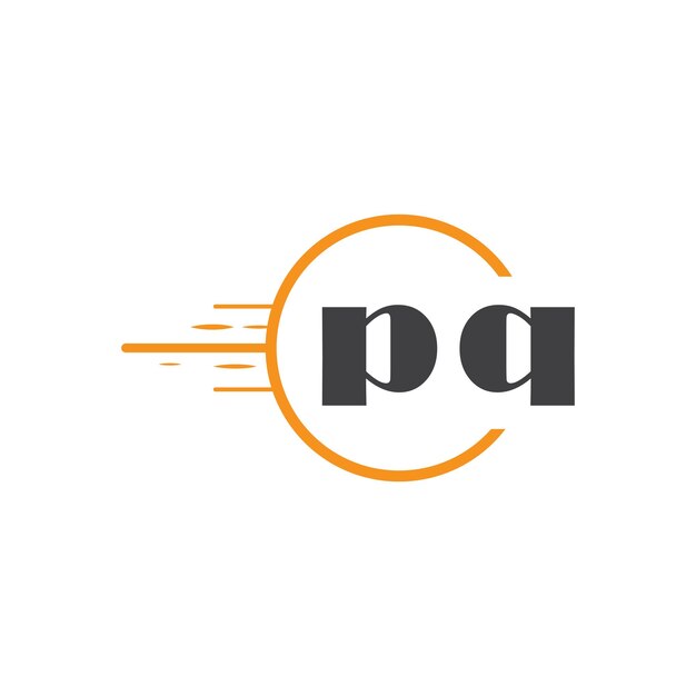 logo monogramme initial pq avec un design de style cercle