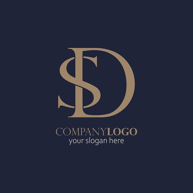 Vecteur logo monogramme lettre sd