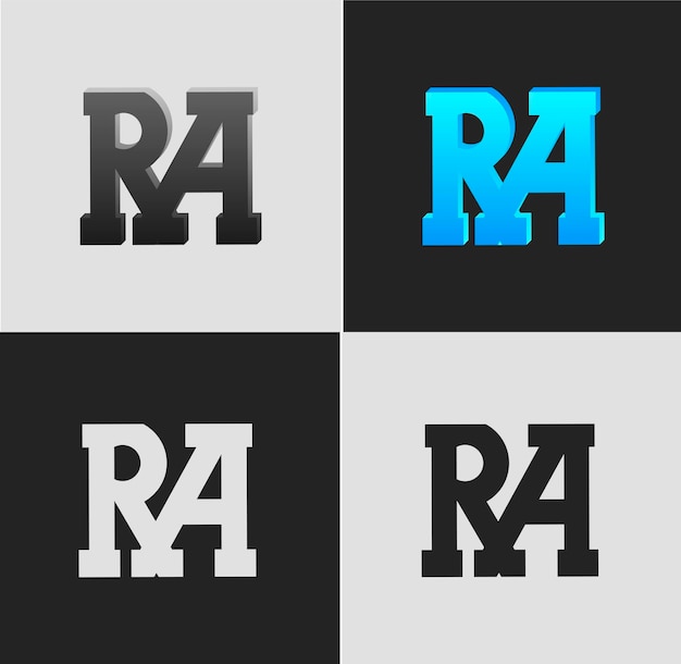 Le Logo Ou Monogramme Des Lettres Ria Minimaliste