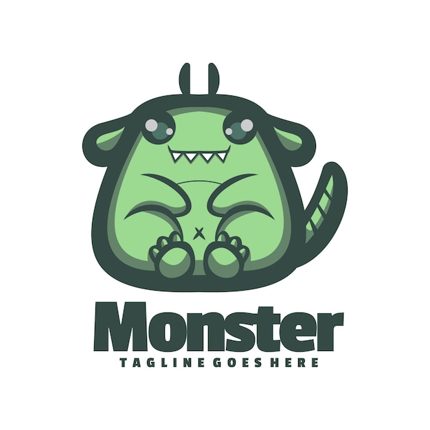 Vecteur un logo de monstre avec le titre 