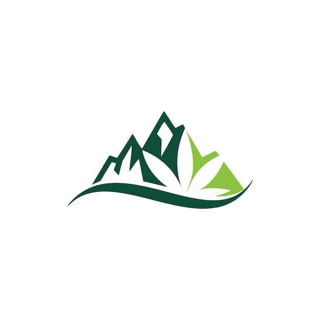 Logo De Montagne De Cannabis