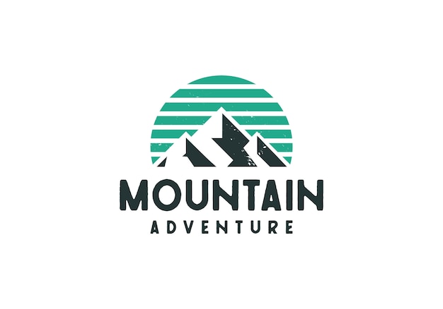 Logo De Montagne Extérieure Classique Rétro Rustique