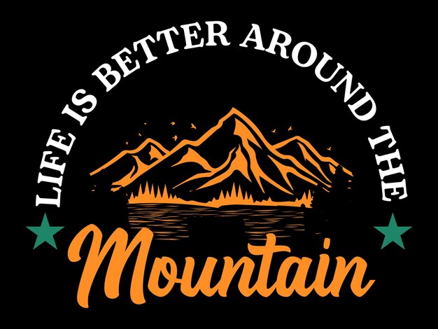 Vecteur logo de montagne vintage
