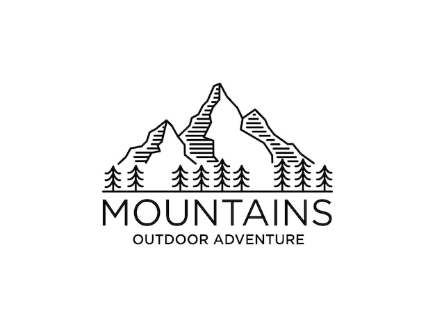 Vecteur logo de montagne