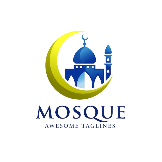 Le Logo De La Mosquée Est Minimaliste.