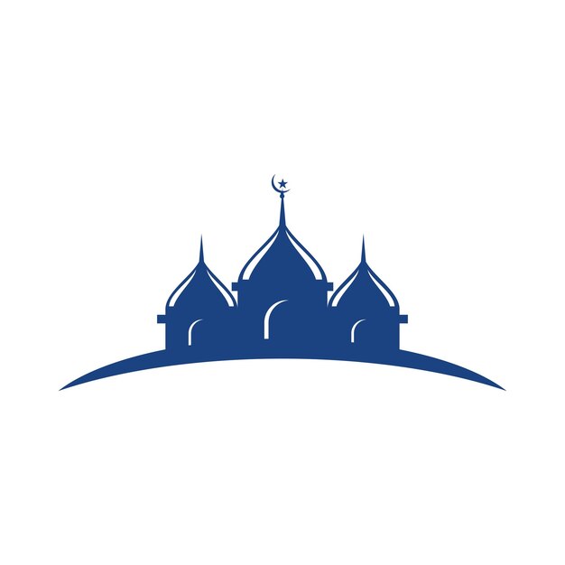 Vecteur logo de la mosquée islamique