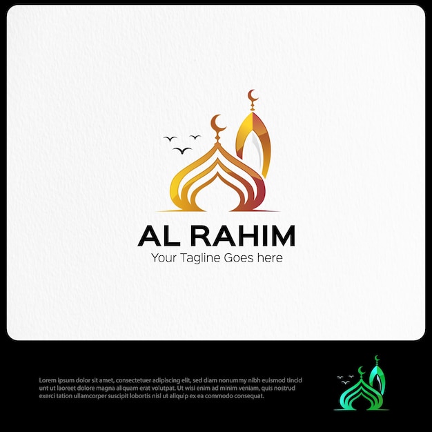 Vecteur le logo de la mosquée musulmane al rahim