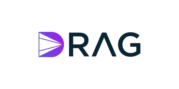 Le logo D sur le mot DRAG