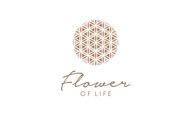 Logo De Motif De Fleur De Vie