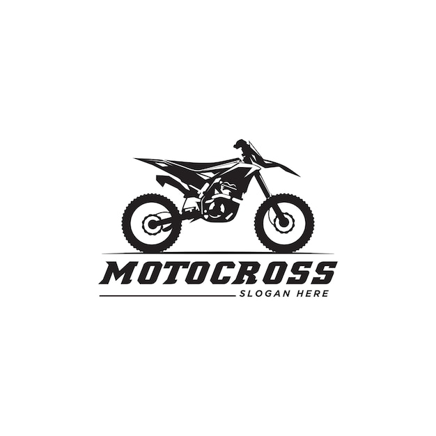 Logo De Moto Croisé Dans Le Style Silhouette