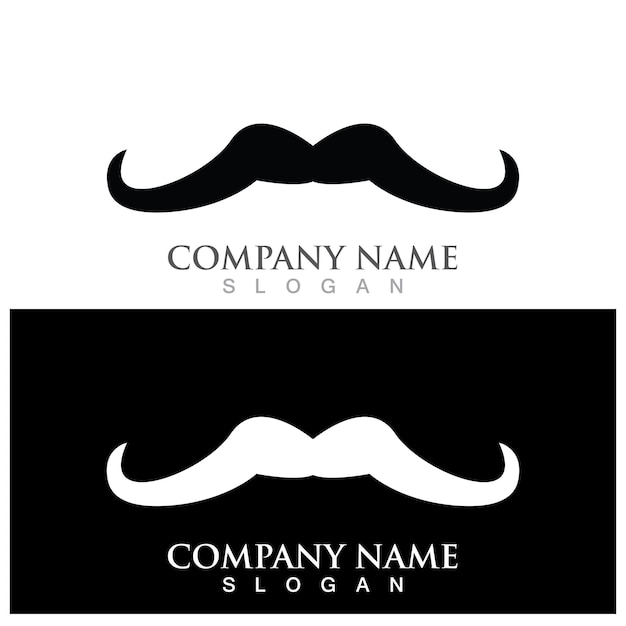 Logo Moustache Et Modèle Vectoriel