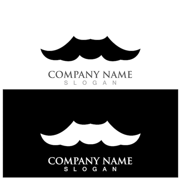 Logo Moustache Et Modèle Vectoriel