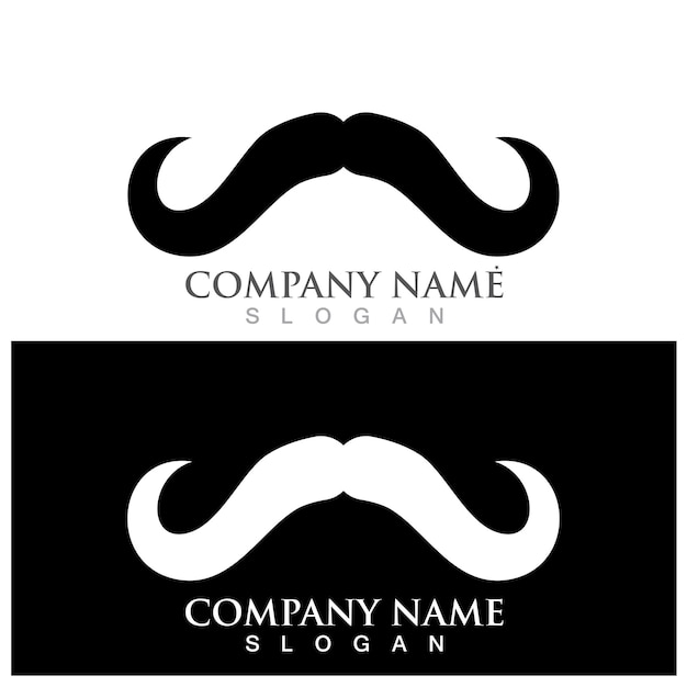 Logo Moustache Et Modèle Vectoriel
