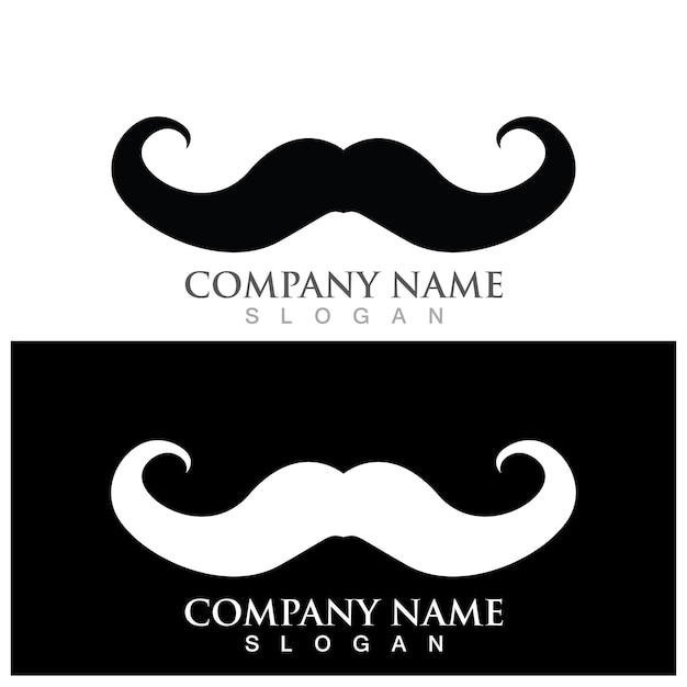 Logo Moustache Et Modèle Vectoriel