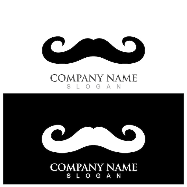 Logo Moustache Et Modèle Vectoriel