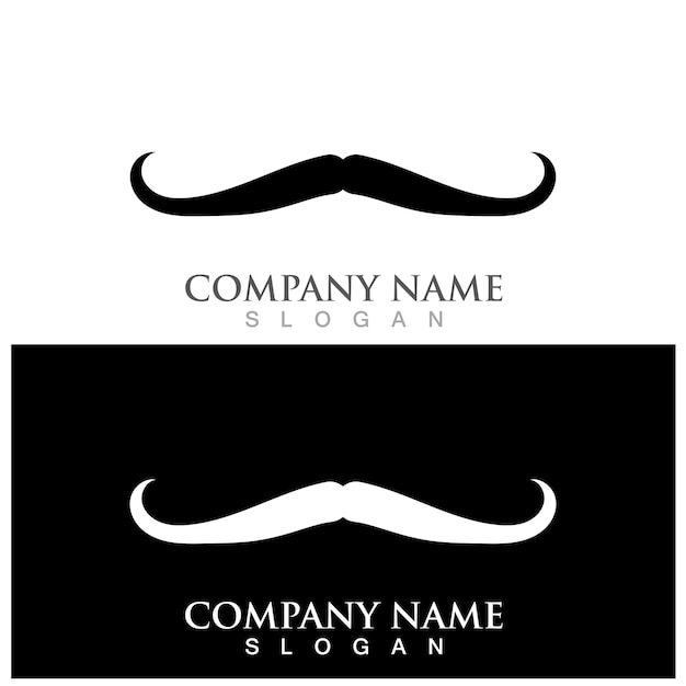 Logo Moustache Et Modèle Vectoriel