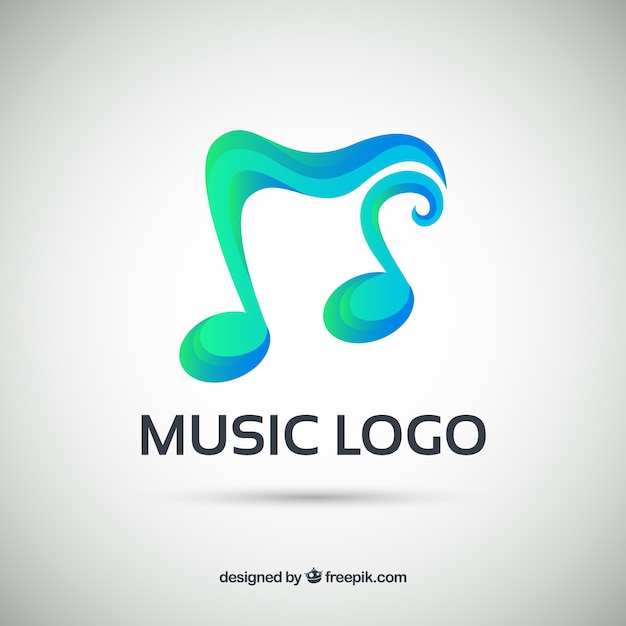 Vecteur logo de musique avec style dégradé