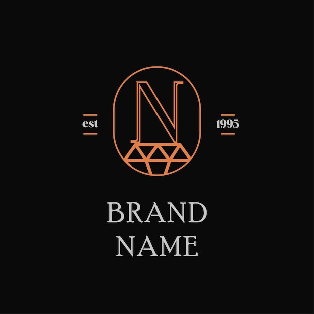 Vecteur le logo de n gold luxury