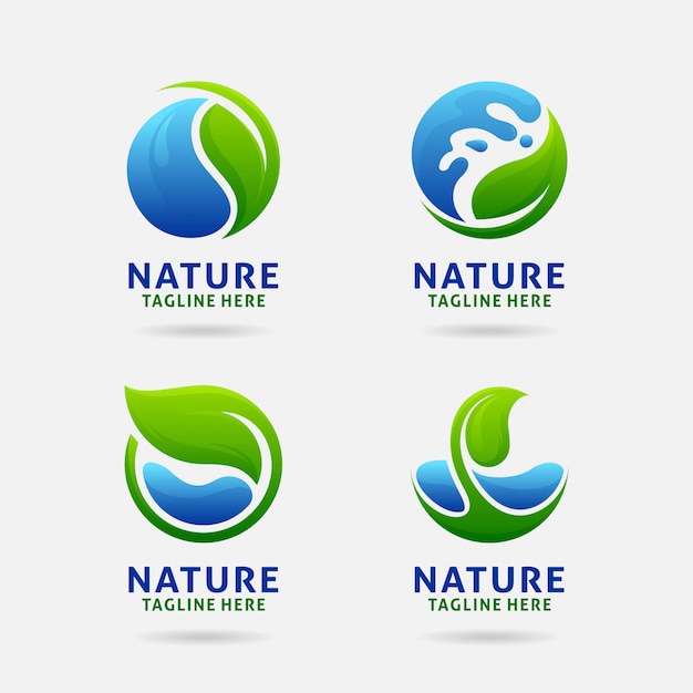 Logo Nature Feuille Et Eau