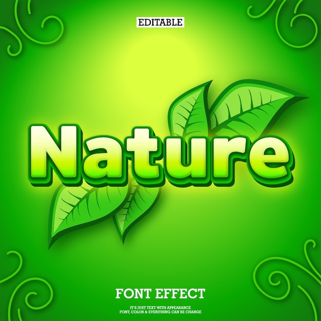 Logo De La Nature Avec Des Feuilles Vertes Et Le Type De Logo