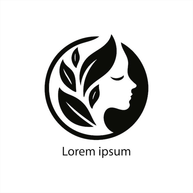 Un Logo Naturel Féminin Sur Fond Blanc