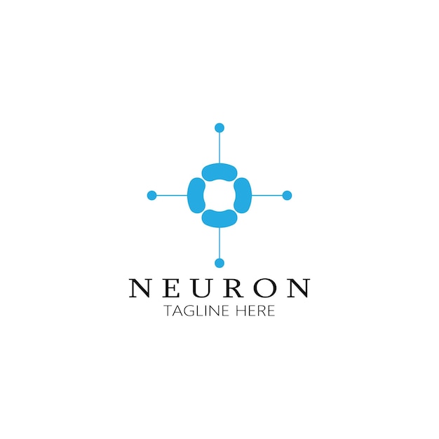 Logo De Neurone Ou Logo De Cellule Nerveuse Icône De Modèle D'illustration De Logo De Molécule Avec Concept De Vecteur