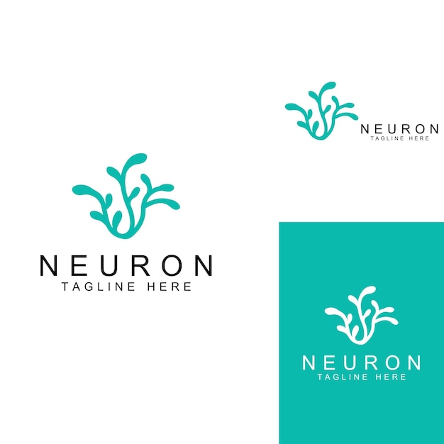 Logo De Neurone Ou Logo De Cellule Nerveuse Avec Modèle D'illustration Vectorielle De Concept