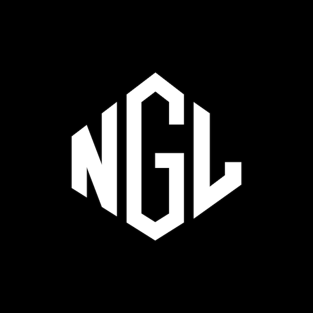 Vecteur le logo ngl en forme de polygone, de cube et d'hexagone est un modèle de logo vectoriel blanc et noir, un monogramme, un logo d'entreprise et un logo immobilier.