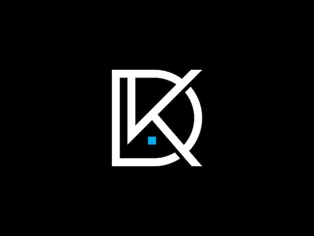 Logo noir et blanc avec la lettre k sur fond noir