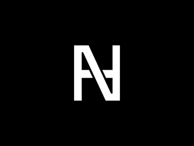 Un logo noir et blanc avec n dessus