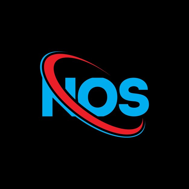 Le logo NOS est composé d'initiales NOS, de monogrammes en majuscules et de cercle, et de la typographie NOS pour les entreprises technologiques et les marques immobilières.